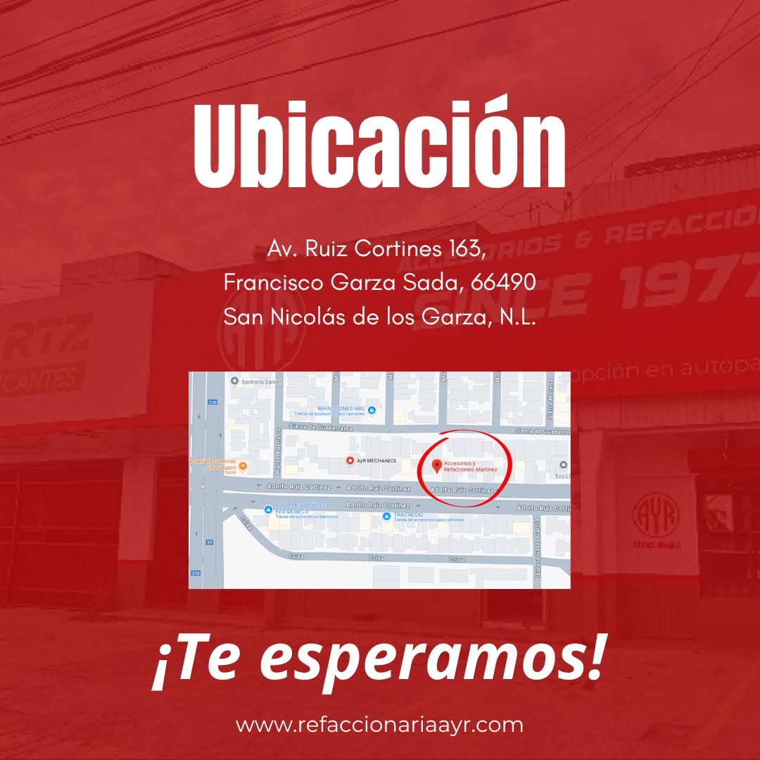 Mapa con la ubicación de Refaccionaria AYR